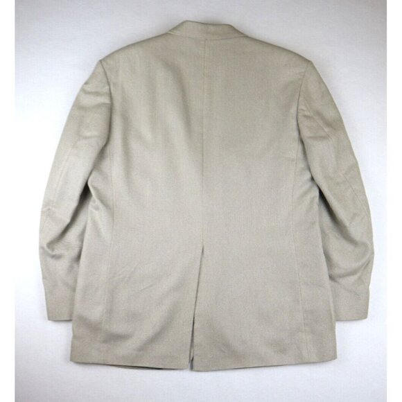 LANDS' END - MEN'S BEIGE SILK WOOL BLEND BLAZER JACKET - SIZE 42R - Picture 11 of 12